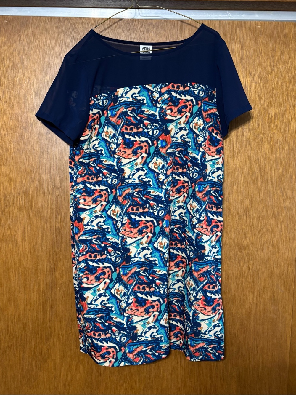 Vero Moda Navy Shift dress. Size medium.